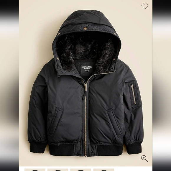 NWT J.Crew Crewcuts Outerwear Black Short Parka Puffer size 6-7 girls - Picture 2 of 6